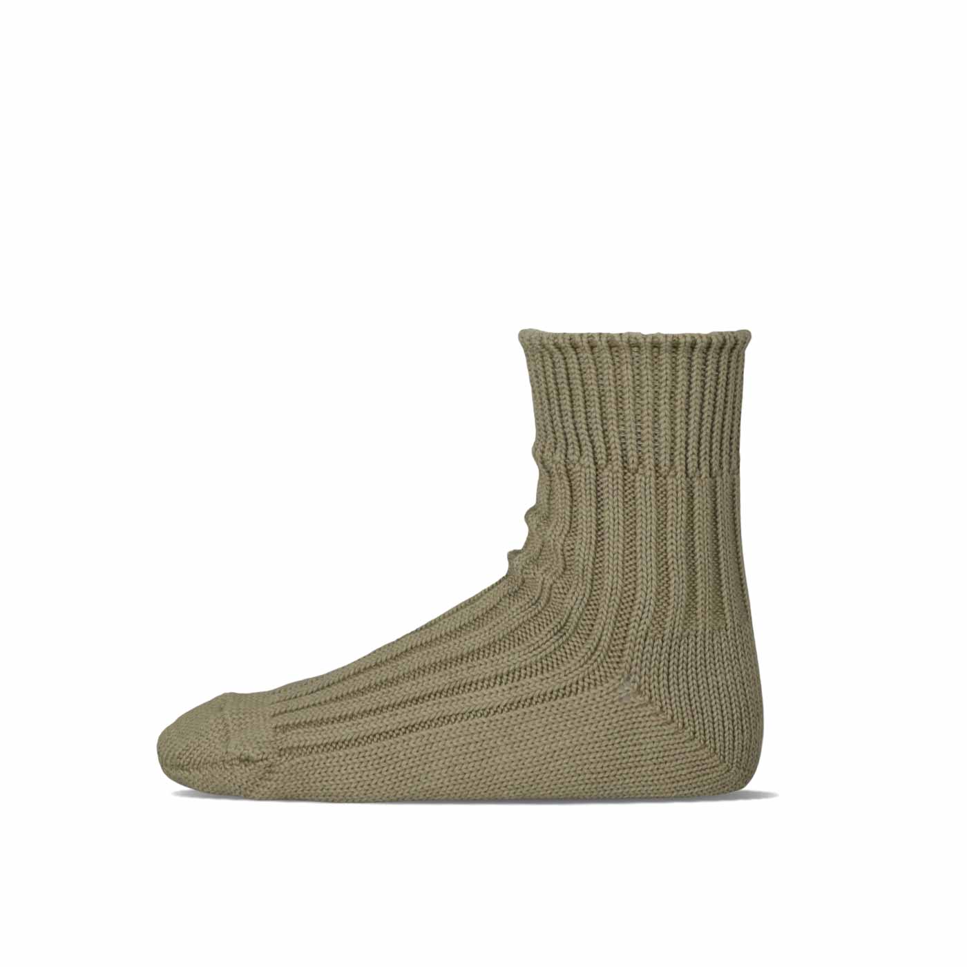 Short Wool Ribbed Dress Socks