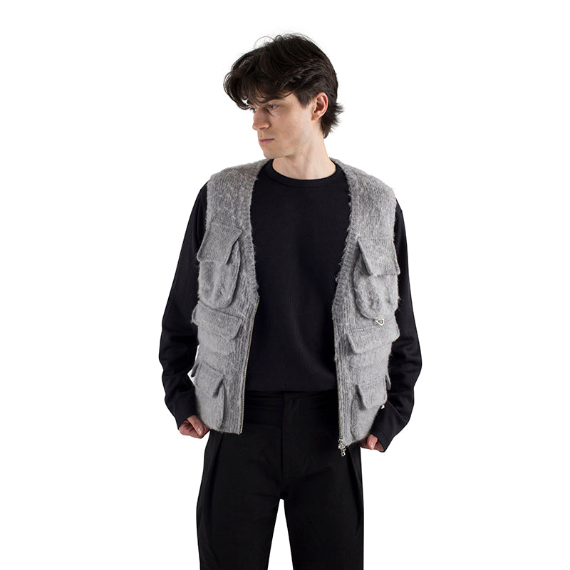 Mohair Knit Luggage Vest