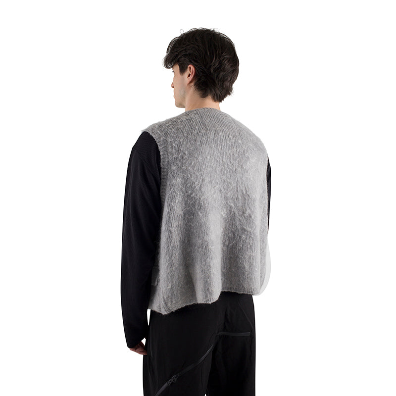 Mohair Knit Luggage Vest