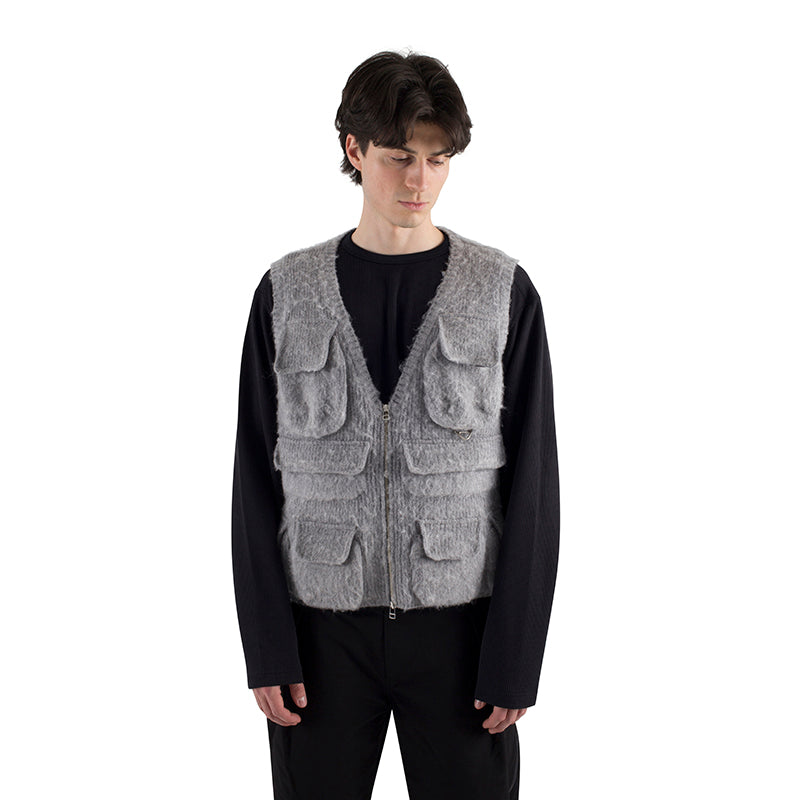 Mohair Knit Luggage Vest
