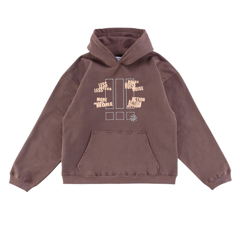 Distressed Action Hoodie