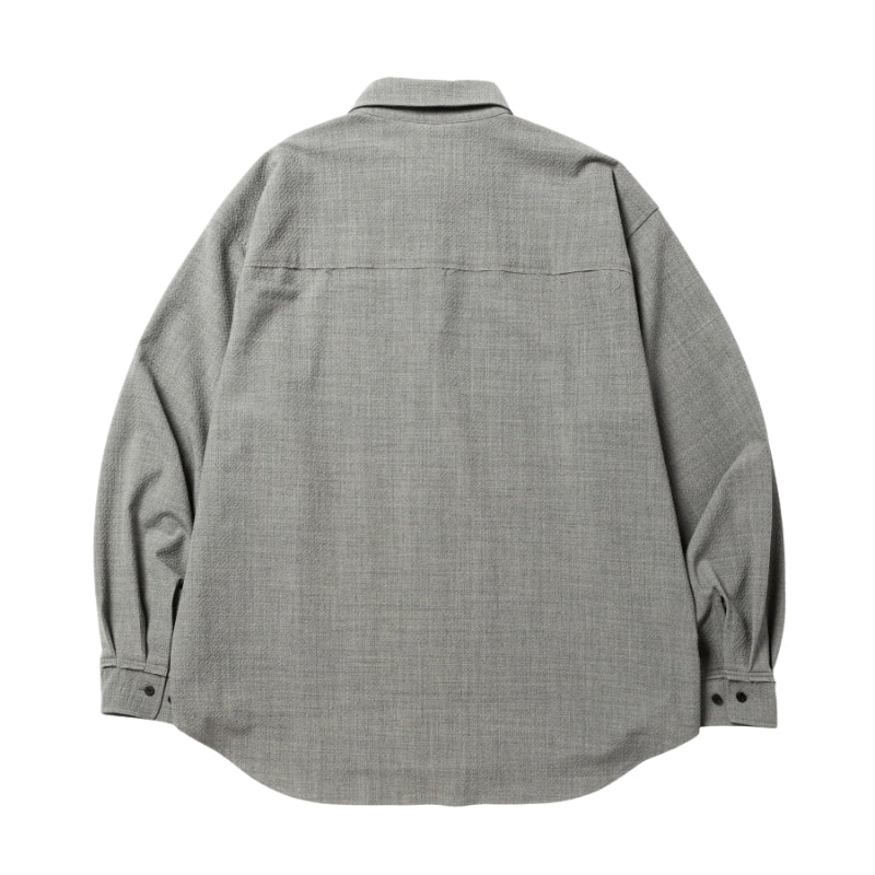 Wool Seersucker Side Slit L/S