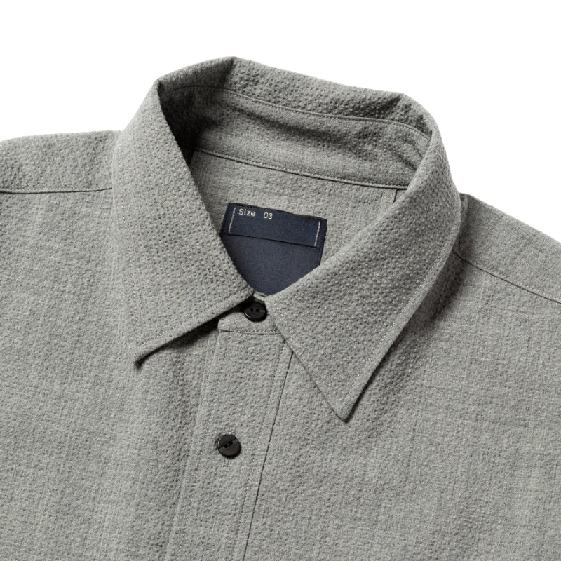 Wool Seersucker Side Slit L/S