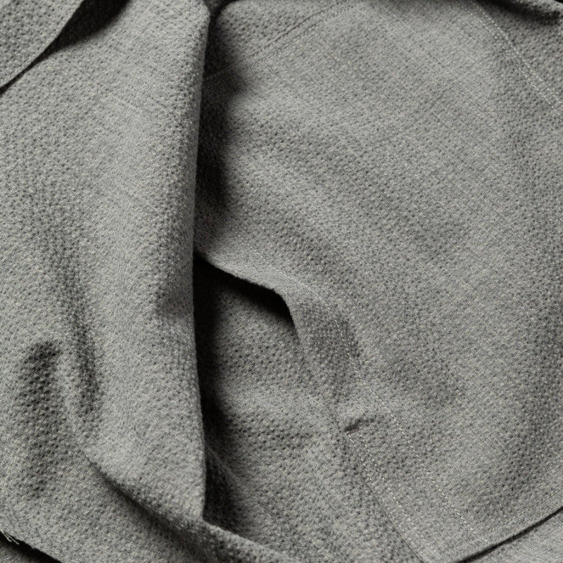 Wool Seersucker Side Slit L/S