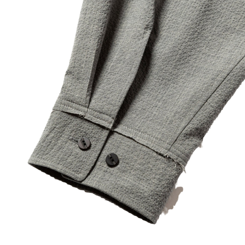 Wool Seersucker Side Slit L/S